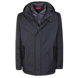 Fay Black Hooded Jacket With Padded Interior - NWT